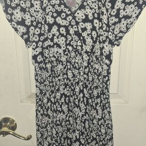 No Boundaries Black and White Floral Dress